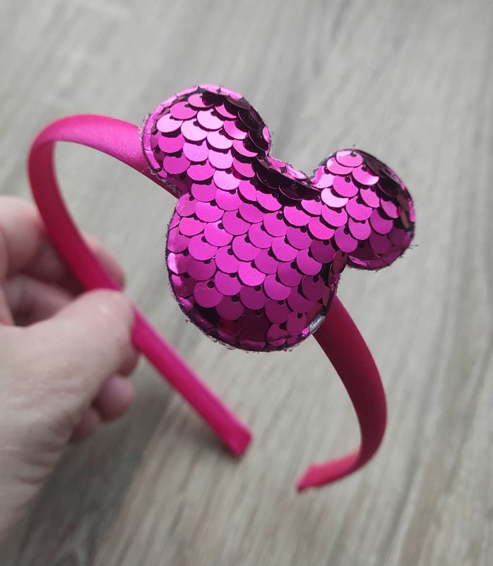 Čelenka Minnie Mouse - Tmavě růžová