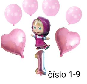 Narozeninové balónky Máša | číslo 1, číslo 2, číslo 3, číslo 4, číslo 5, číslo 6, číslo 7, číslo 8, číslo 9