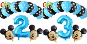 Narozeninové balónky Mickey Mouse 2.a 3. narozeniny | číslo 2, číslo 3