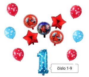Narozeninové balónky Spiderman | číslo 1, číslo 2, číslo 3, číslo 4, číslo 5, číslo 6, číslo 7, číslo 8, číslo 9