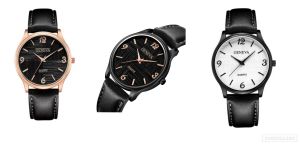 Pánské hodinky Geneva | Starorůžová, Černá, Bílá