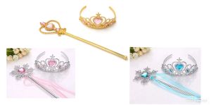 Korunka a hůlka pro princeznu | Modrá, Růžová, Zlatá