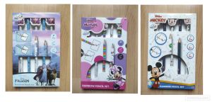 Set tužek a gum (různé motivy) | Minnie Mouse, Miceky Mouse, Ledové království