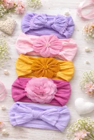 Barevné Čelenky pro miminka | číslo 1 - vyprodáno, číslo 2, číslo 3, číslo 4, číslo 5