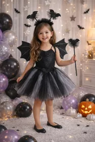 Kostým na Halloween nebo Čarodějnice vel.3-8 let