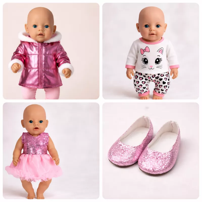 Sada oblečení pro panenku (6ks)