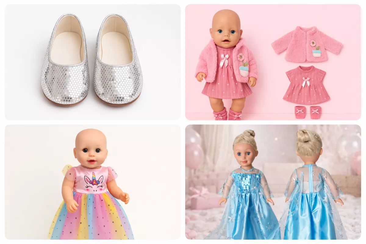 Sada oblečení pro panenku (7ks)