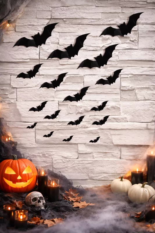 Samolepky na zeď, netopýr 12 ks