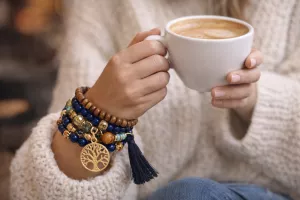 Set 4ks náramků modrý