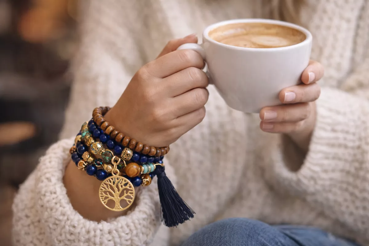 Set 4ks náramků modrý