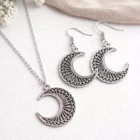 Set řetízek a náušnice s měsícem
