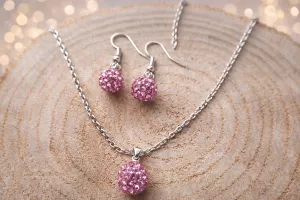 Set řetízku a náušnic s kuličkou